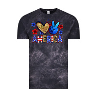 Cloud Black peace love america Vintage Tee - Zillion Design Studio