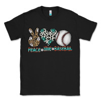 Black peace love baseball Classic Tee - CowhideDigitalArt