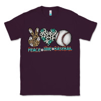 Plum peace love baseball Classic Tee - CowhideDigitalArt