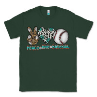 Sports Green peace love baseball Classic Tee - CowhideDigitalArt