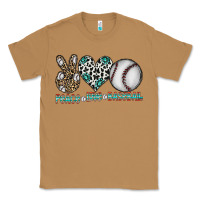 Toasted Coconut peace love baseball Classic Tee - CowhideDigitalArt
