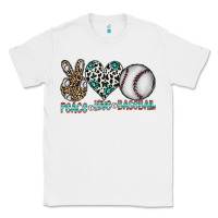 White peace love baseball Classic Tee - CowhideDigitalArt