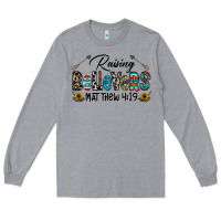 Heather Grey raising believers Long Sleeve Tee - CowhideDigitalArt