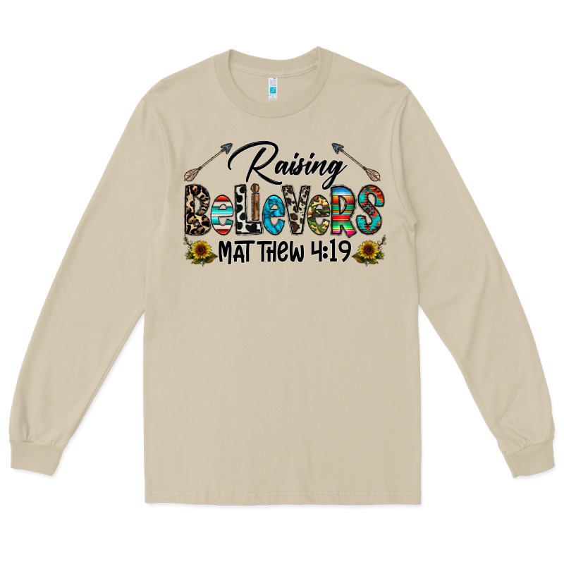 Raising Believers Long Sleeve Tee by CowhideDigitalArt | Teevron