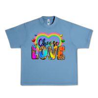 Pebble Blue Choose love Urban Heavy Tee - Zillion Design Studio