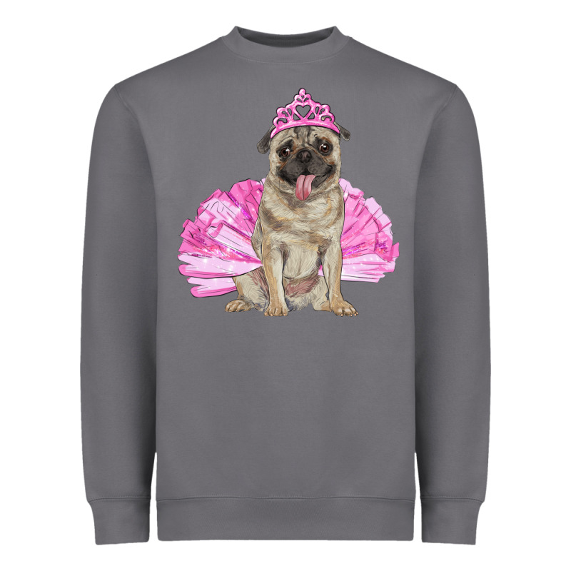 Balerina Pug With Tutu Heavyweight Sweatshirt by RanaPortraitStore | Teevron