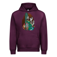 Mauve Wine Western Cowhide Cactus Urban Hoodie - Bettercallsaul