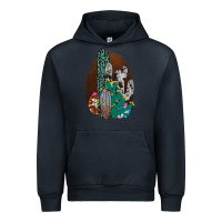 Navy Western Cowhide Cactus Urban Hoodie - Bettercallsaul