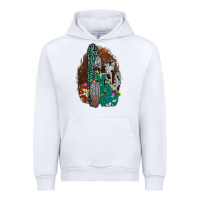 White Western Cowhide Cactus Urban Hoodie - Bettercallsaul