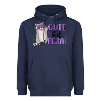 Navy cute but feral Heavyweight Hoodie - MaliasSmallBusiness