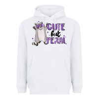 White cute but feral Heavyweight Hoodie - MaliasSmallBusiness