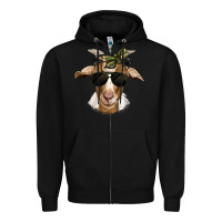 Black camouflage bandana goat Zipper Hoodie - Jasminsmagicworld