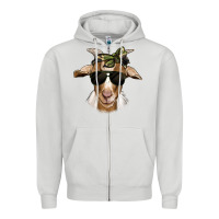 Dove Grey camouflage bandana goat Zipper Hoodie - Jasminsmagicworld