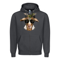 Smoke camouflage bandana goat Zipper Hoodie - Jasminsmagicworld