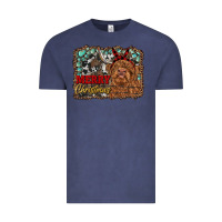Vintage Denim merry christmas highland cow Vintage Tee - RanaPortraitStore