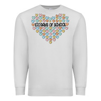 Dove Grey 100 days of school Premium Sweatshirt - MaliasSmallBusiness