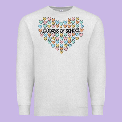 100 Days Of School Premium Sweatshirt Designed By Maliassmallbusiness