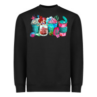 Black mermaid coffee cups Heavyweight Sweatshirt - Zillion Design Studio