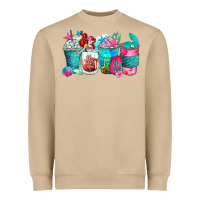 Mushroom mermaid coffee cups Heavyweight Sweatshirt - Zillion Design Studio