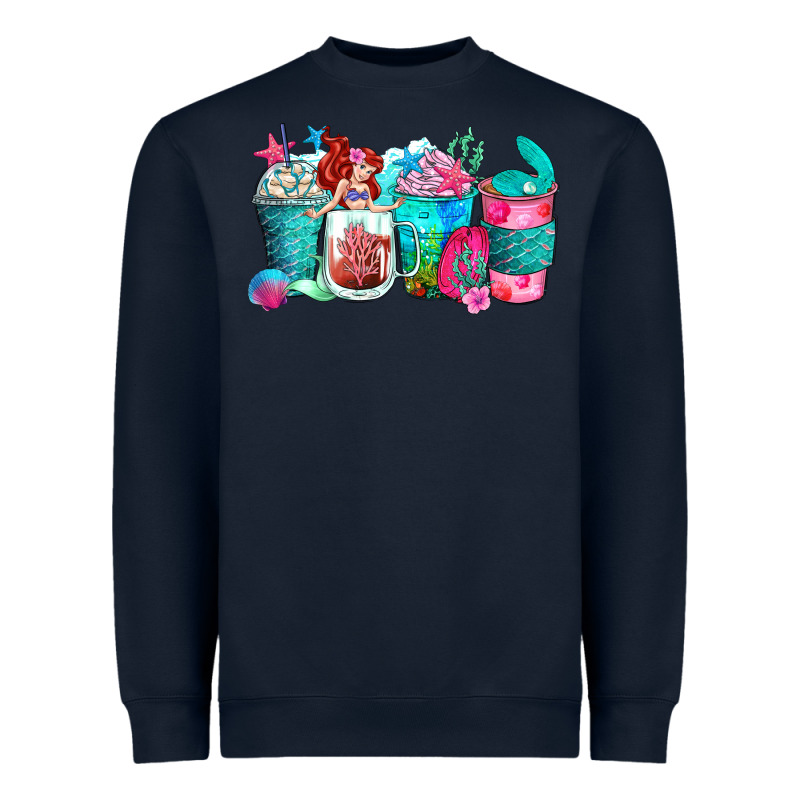 Mermaid Coffee Cups Heavyweight Sweatshirt by Zillion Design Studio | Teevron
