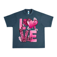 Midnight Navy Love Cancer with Heart Urban Heavy Tee - texasbilliewilder