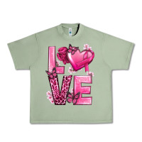 Oil Green Love Cancer with Heart Urban Heavy Tee - texasbilliewilder