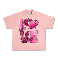 Salmon Love Cancer with Heart Urban Heavy Tee - texasbilliewilder