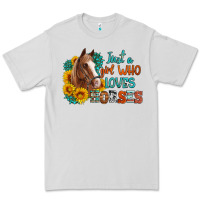 Dove Grey just a girl who loves horses Premium Tee - Artiststas