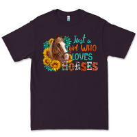 Plum just a girl who loves horses Premium Tee - Artiststas