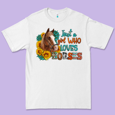Just A Girl Who Loves Horses Premium Tee Designed By Artiststas