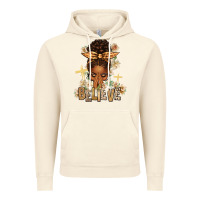 Vintage Artic believe praying afro messy bun Vintage Hoodie - texasbilliewilder
