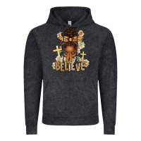 Vintage Black believe praying afro messy bun Vintage Hoodie - texasbilliewilder