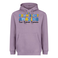 Lavender down right amazing down syndrome awareness Heavyweight Hoodie - MaliasSmallBusiness