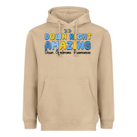 Mushroom down right amazing down syndrome awareness Heavyweight Hoodie - MaliasSmallBusiness