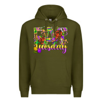 Army Green Mardi Gras fat tuesday Premium Hoodie - BundleAndBundleShop