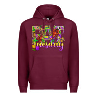 Burgundy Mardi Gras fat tuesday Premium Hoodie - BundleAndBundleShop