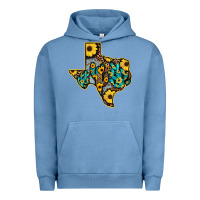 Pigment Pebble Blue Western Texas Map Urban Hoodie - Bettercallsaul