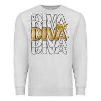 Dove Grey diva Premium Sweatshirt - MaliasSmallBusiness