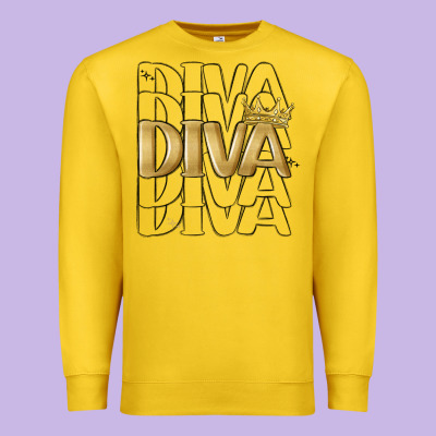 Diva Premium Sweatshirt Designed By Maliassmallbusiness
