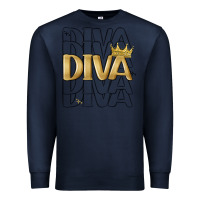 Navy diva Premium Sweatshirt - MaliasSmallBusiness