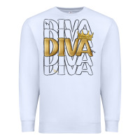 White diva Premium Sweatshirt - MaliasSmallBusiness