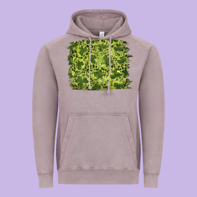 Vintage Hoodie st patrick's day shamrock leopard background