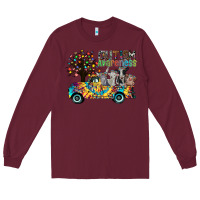 Burgundy autism avareness3 Long Sleeve Tee - CowhideDigitalArt