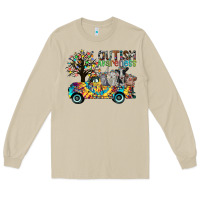 Mushroom autism avareness3 Long Sleeve Tee - CowhideDigitalArt