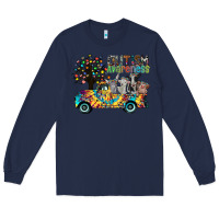 Navy autism avareness3 Long Sleeve Tee - CowhideDigitalArt