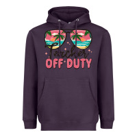 Plum teacher off duty Heavyweight Hoodie - MaliasSmallBusiness