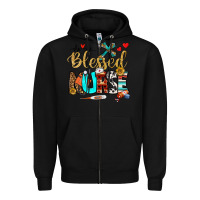 Black blessed nurse Zipper Hoodie - BundleAndBundleShop
