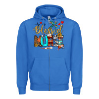 True Royal blessed nurse Zipper Hoodie - BundleAndBundleShop