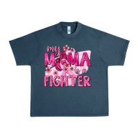 Midnight Navy My Mama Is a Fighter with Ribbon Urban Heavy Tee - texasbilliewilder