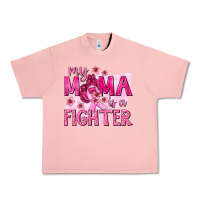 Salmon My Mama Is a Fighter with Ribbon Urban Heavy Tee - texasbilliewilder